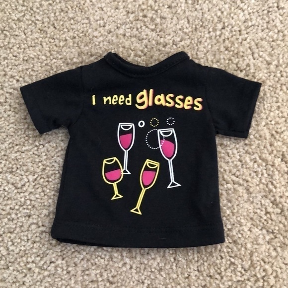 Wine / Champagne Bottle Cover "I Need Glasses" Shirt - Picture 2 of 3
